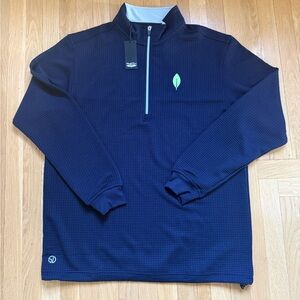 Indigo Optic Straight Down quarter zip, size Large